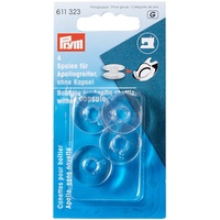 Prym 611323 Nähmaschinenspulen für Apollogreifer, Kunststoff, transparent, 19mm