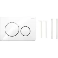 Geberit Sigma20 Betätigungsplatte weiß matt lackiert/easy-to-clean-beschichtet/hochglanz verchromt