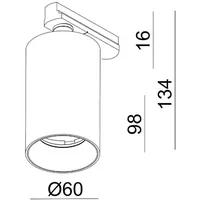 Deko-Light Schienensystem 3-Phasen 230V, Strahler Can, GU10 Silber