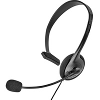 Renkforce Telefon On Ear Headset kabelgebunden Mono Schwarz Lautstärkeregelung,