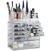 Relaxdays Make-Up-Organizer transparent