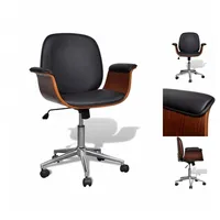 VidaXL Drehbarer Armlehnstuhl Bugholz und Kunstleder