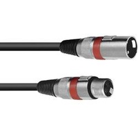 Omnitronic XLR-Kabel schwarz/rot 1.5m 3022045R