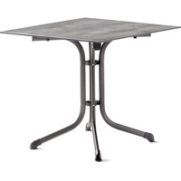 Sieger Klapptisch Polytec (HPL) 80x80 cm, eisengrau/Beton hell,
