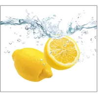 Zeller Present Herdblende-/Abdeckplatte Lemon Splash, Glas