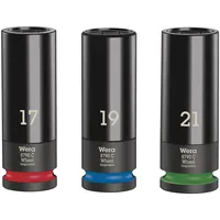 WERA Wheel Impaktor C Set 1 Steckschlüsseleinsatz-Satz 1/2" 3-tlg.
