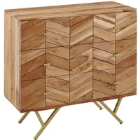 FineBuy Sideboard 90 x 86,5 x 40 cm Akazie