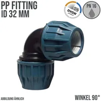 Jason 32 mm PE PP Fitting Klemm Verbinder Verschraubung