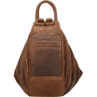 GREENLAND Nature Montenegro City Rucksack Leder 34 cm braun