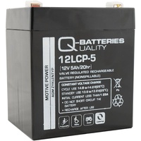 Q-Batteries 12LCP-5 12V - 5Ah AGM Batterie zyklenfest