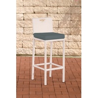 CLP Polyrattan Garten Barhocker Mari eisengrau/weiß