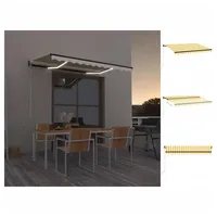 VidaXL LED Gelenkarmmarkise 350 x 250 cm gelb/weiß 3069083