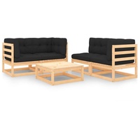 VidaXL Garten-Lounge-Set 5-tlg. grau