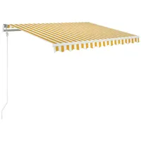 VidaXL Automatisch Gelenkarmmarkise 350 x 250 cm gelb/weiß 3068888