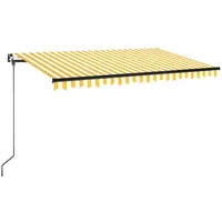 VidaXL Gelenkarmmarkise Einziehbar 400 x 350 cm gelb