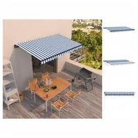 VidaXL Gelenkarmmarkise Einziehbar 450 x 350 cm blau