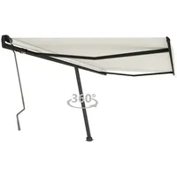 VidaXL Standmarkise Einziehbar 450 x 350 cm creme