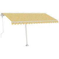 VidaXL Standmarkise Automatisch 450 x 300 cm gelb