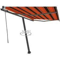 VidaXL Standmarkise Automatisch 300 x 250 cm orange