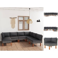VidaXL Garten-Lounge-Set 7-tlg. grau