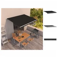 VidaXL Gelenkarmmarkise 400 x 350 cm anthrazit 3068979
