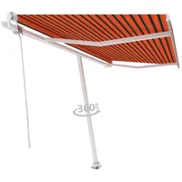 VidaXL Standmarkise Automatisch 450x300 cm Orange/Braun