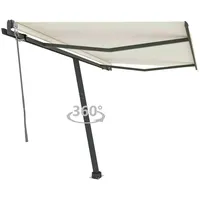 VidaXL Standmarkise Automatisch 300x250 cm Creme