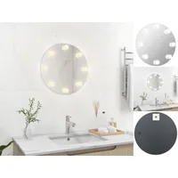 VidaXL Wandspiegel mit LED-Beleuchtung Rund Glas