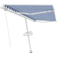 VidaXL Standmarkise 450 x 300 cm blau