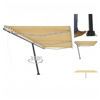 VidaXL Standmarkise Automatisch 600 x 350 cm gelb