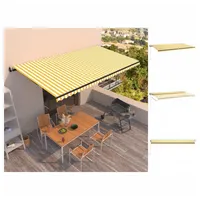 VidaXL Markise Automatisch Einziehbar 600 x 350 cm gelb