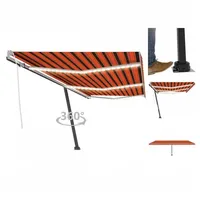 VidaXL Gelenkarmmarkise 600 x 300 cm orange und braun