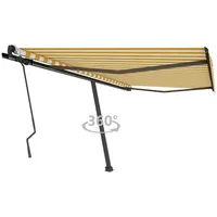 VidaXL Standmarkise 400 x 300 cm gelb
