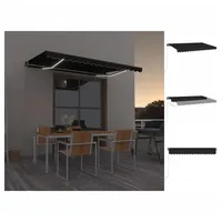 VidaXL Gelenkarmmarkise Einziehbar mit LED 400x350 cm Anthrazit