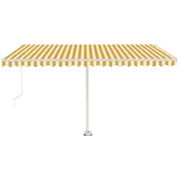 VidaXL Standmarkise Einziehbar 400 x 350 cm gelb