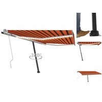 VidaXL Gelenkarmmarkise 400 x 300 cm orange und braun