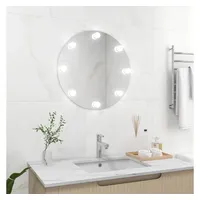 VidaXL Wandspiegel mit LED-Beleuchtung Rund Glas