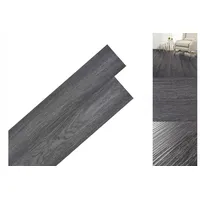VidaXL PVC-Fliesen Selbstklebend 5,21 m2 2 mm Schwarz und