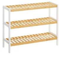 Songmics Schuhregal 70 x 55 x 26 cm weiß-naturfarben