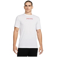 Nike Herren Pro T Shirt, Weiß, L EU