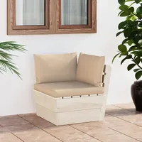 VidaXL Garten-Paletten-Ecksofa mit Kissen Imprägniertes Fichtenholz