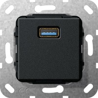 Gira UP Tragring USB A sw matt
