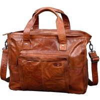 Pride & Soul "PRIDE&SOUL Damentasche ROYAL \"T\", Echtleder, braun,