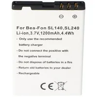 AccuCell Akku passend für den Handy Akku Bea-Fon SL140,