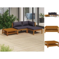 VidaXL Garten-Lounge-Set 4-tlg. grau