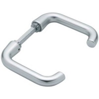 HOPPE Türdrückerpaar Paris 138L/EI38Z Alu.F1 o.Rosetten VK 8mm