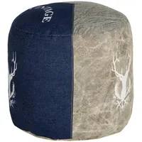 WOMO-DESIGN Sitzpouf Jacksonville Baumwolle 35 x 43 x 35