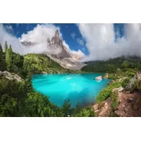 Papermoon Premium collection Fototapete LAGO DI SORAPIS PANORAMA", bunt,