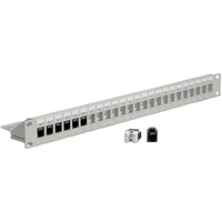 Roline 19-Keystone-Modulträger, 24P., ungeschirmt, grau