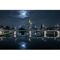 Papermoon Fototapete »Photo-Art MIKE / MATCH-PHOTO, FRANKFURT Vollmond bunt